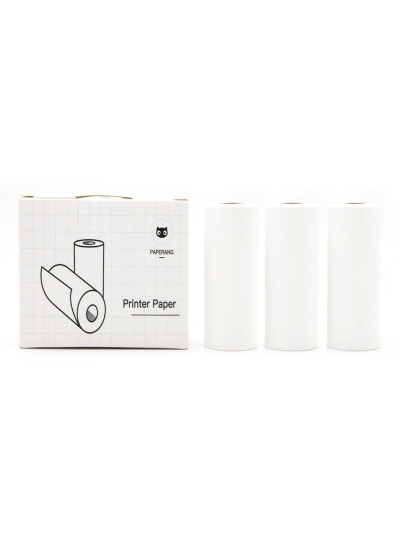 Paperang Thermal Printing Paper Adhesive Sticker Thermal Printing Paper Compatible with Paperang Pocket Printer P1/P1S/P2 57*30mm(3 Rolls) - Image 2